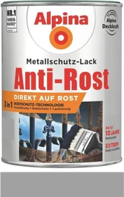 Alpina Farben Metallschutz-Lack Anti-Rost außen silber glänzend, 750ml