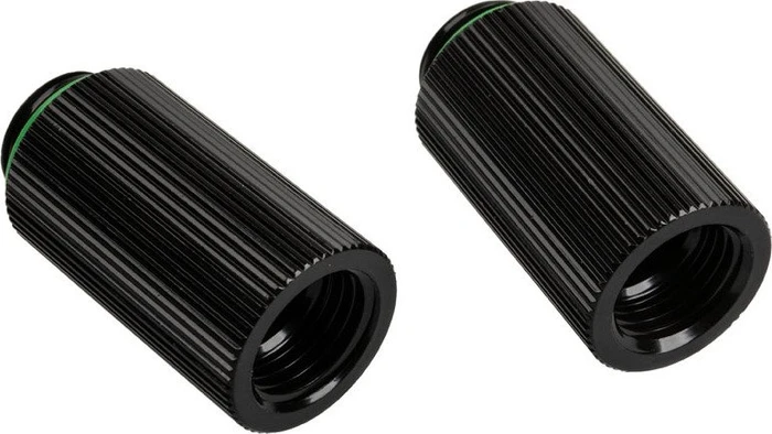 Bitspower Touchaqua Verlängerung G1/4" auf G1/4", 30mm, Glorious Black, 2er-Pack