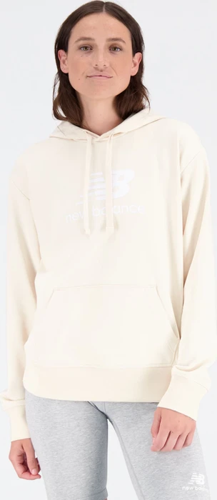 New Balance Essentials Stacked Logo Hoodie team cream (Damen)