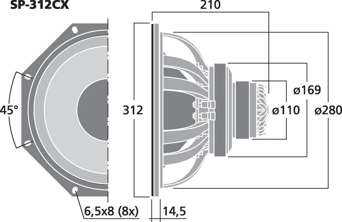 Monacor SP-312CX, Stück (0102240) – Bild 2 von 3