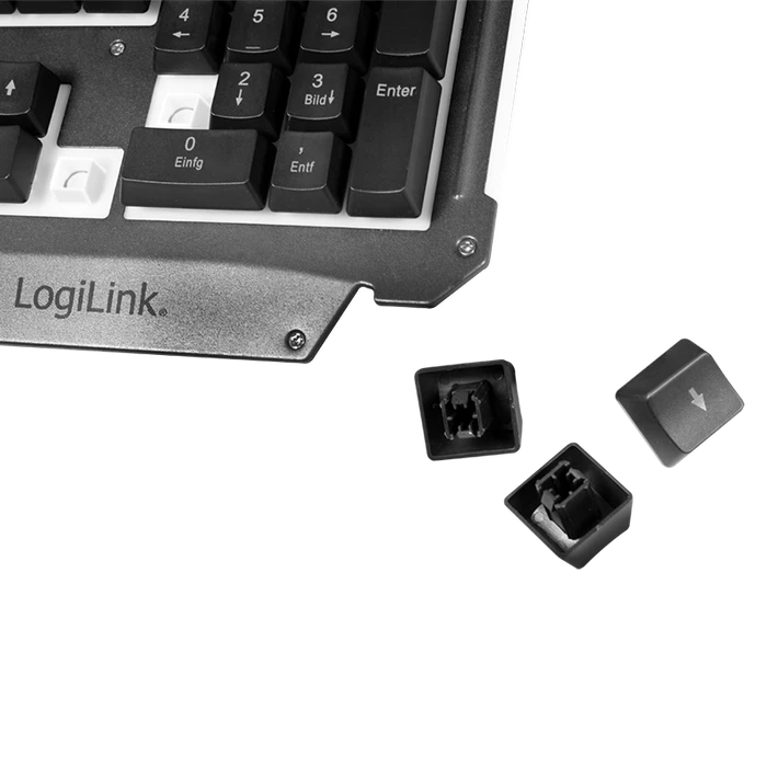 Typhoon Gaming-Tastatur mit Regenbogenfarben-Hintergrundbeleuchtung, USB, DE