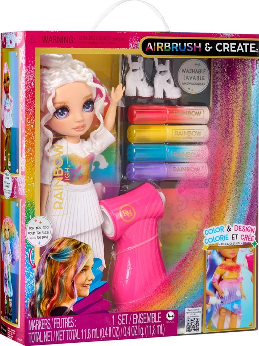 MGA Entertainment Rainbow High - Air Brush & Create - Purple Eyes
