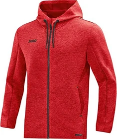 Jako Premium Basics Hoodie rot meliert