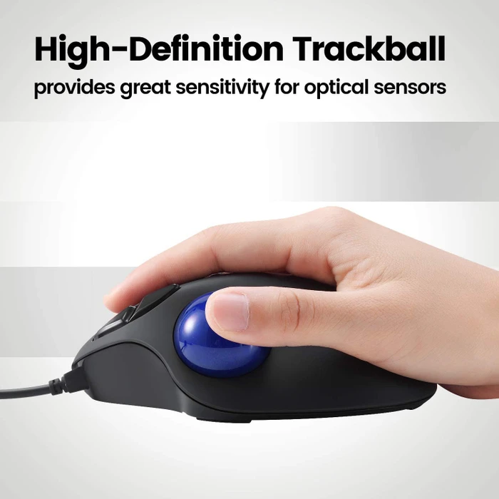 Perixx PERIPRO-303GB 34mm für Perimice und Logitech M570, Ersatz-Trackball, blau