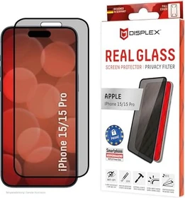 Displex Real Glass Full Cover Privacy für Apple iPhone 15/15 Pro