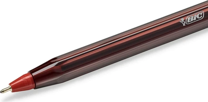 BIC Cristal Exact 0.3mm Kugelschreiber (Mine) rot/transparent, 20er-Pack