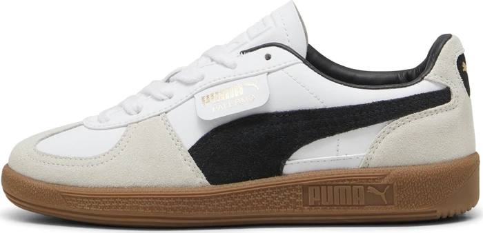 Puma Palermo Leather puma white/vapor gray/gum (Junior)