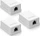 deleyCON Cat6a Anschlussdose Aufputz weiß, 1x RJ-45, 3er-Pack (MK3529)