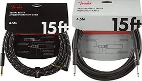 Fender Professional Series Instrument Cable Black Straight 4.5m
