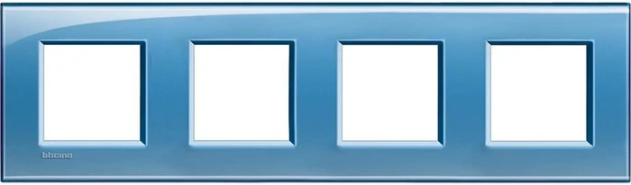 Bticino Livinglight Abdeckrahmen 4-fach, blau