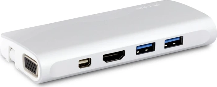 LMP USB-C Travel Dock, 9-Port, USB-C 3.0 [Stecker], silber