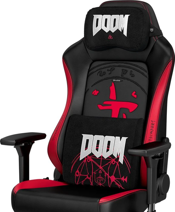 noblechairs Kissen-Set Doom Edition Lendenkissen, schwarz