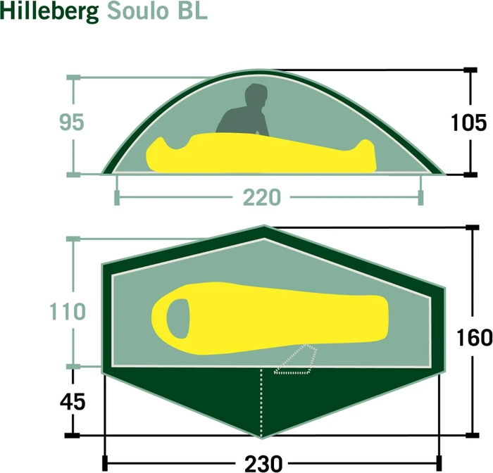 Hilleberg Soulo BL Geodätzelt rot