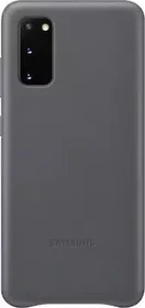 Samsung Leather Cover für Galaxy S20 grau