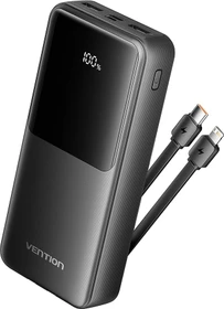 Vention Power Bank 22.5W (USB-C & Lightning Cable) 20000mAh schwarz (FHPB0)
