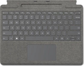 Microsoft Surface Pro Signature Keyboard, Platin, DE