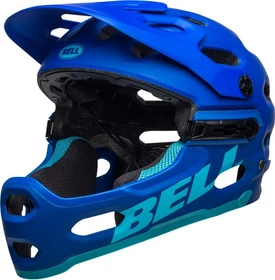 Bell Super 3R MIPS Fullface-Helm matte blue/bright blue