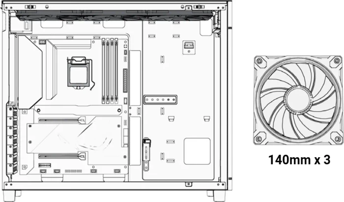 ASUS Prime AP303 TG, weiß, Glasfenster
