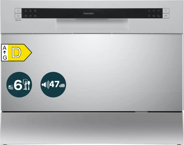 homeX GST6AD-S Tisch-Geschirrspüler
