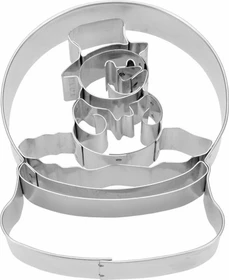 Städter Präge-Ausstecher Schneemann Glaskugel 8cm