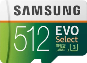 Samsung EVO Select R100/W90 512GB Kit, UHS-I U3, Class 10