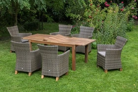 Merxx Toskana Gartenmöbel-Set grau, 7-tlg.