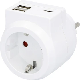 uniTEC Zwischenstecker mit USB Adapter