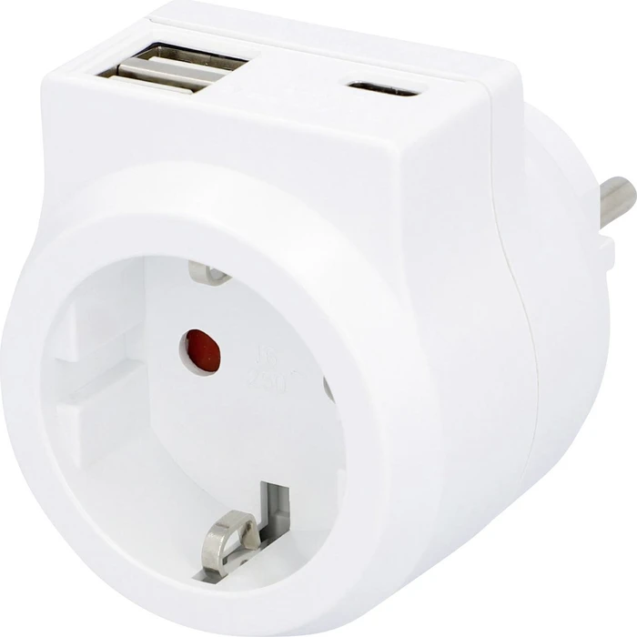 uniTEC Zwischenstecker mit USB Adapter