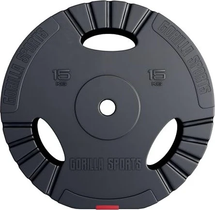 Gorilla Sports Kunststoff Gripper Hantelscheibe 15kg