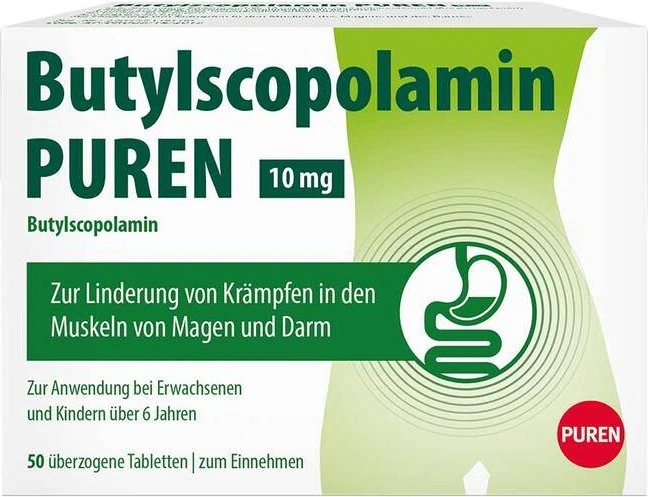 Butylscopolamin PUREN 10 mg überzogene Tabletten, 50 St
