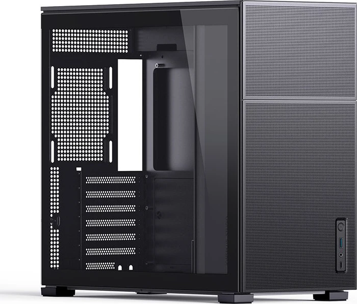 Jonsbo D41 Mesh Black, schwarz, Glasfenster