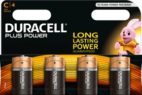 Duracell Plus Power Baby C, 4er-Pack
