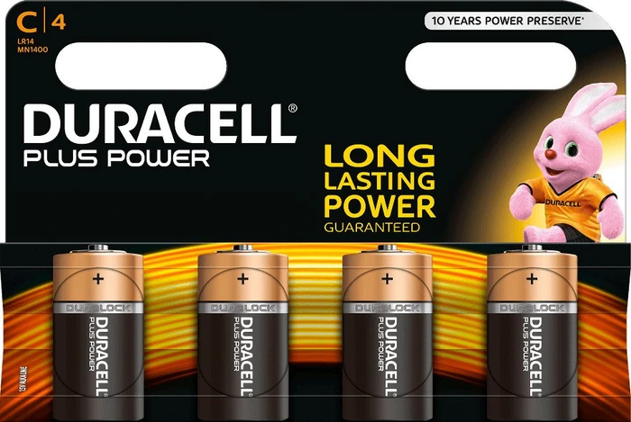 Duracell Plus Power Baby C, 4er-Pack