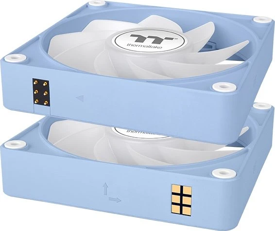 Thermaltake CT140 EX ARGB Sync Reverse Hydrangea Blue, blau/weiß, 140mm, 3er-Pack