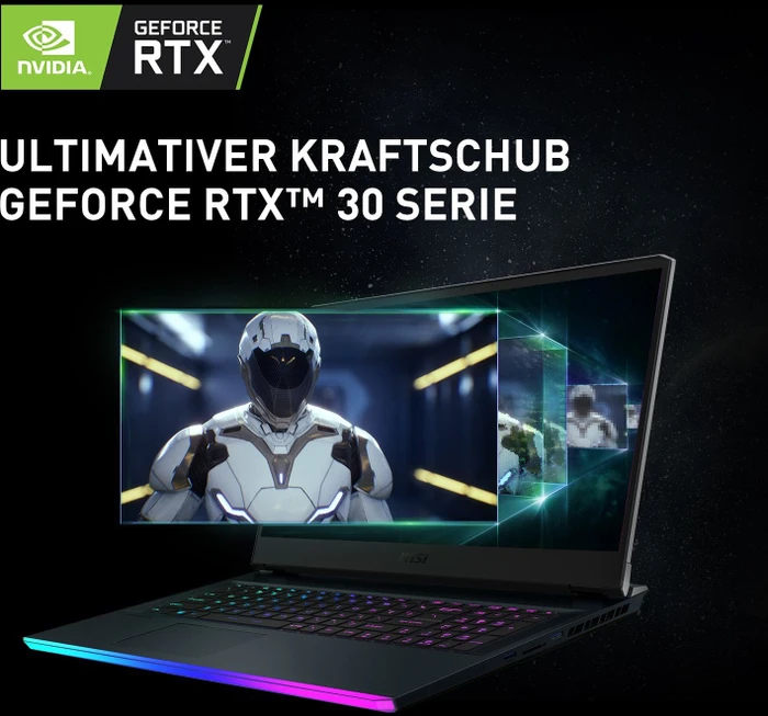 MSI GE76 Raider DC 10UH-628, Core i9-10980HK, 32GB RAM, 2TB SSD, GeForce RTX 3080, DE