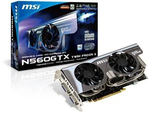 MSI GeForce GTX 560, N560GTX Twin Frozr II/OC, 1GB GDDR5, 2x DVI, Mini HDMI