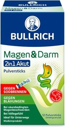 Bullrich Magen & Darm 2in1 Akut Pulversticks, 12 Stück