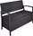 Garden Pleasure Ferrara Gartenbank/Gartenbox 2-Sitzer schwarz (970299)