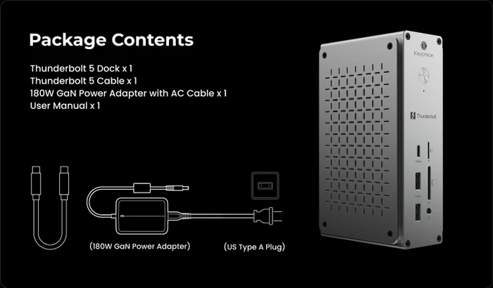 Keychron 14-in-1 Dock, Thunderbolt 5 [Buchse]