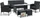 Juskys Turin Polyrattan Sitzgruppe schwarz (300852)