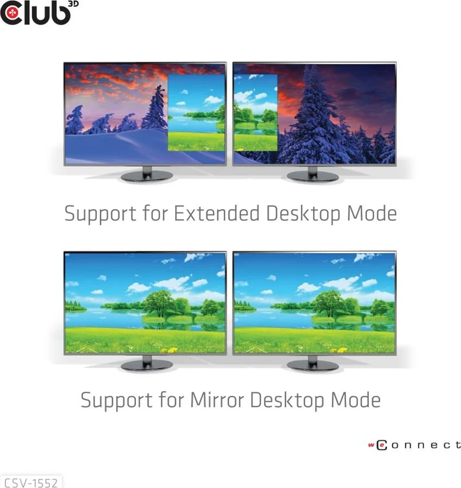 Club 3D MST Hub USB-C 3.2 auf DisplayPort + HDMI 4K60Hz M/F Adapter