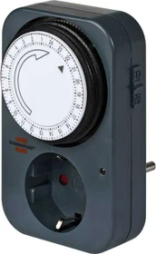 Brennenstuhl MZ 20-1 analoge Tageszeitschaltuhr, IP20, grau