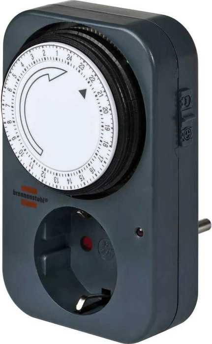 Brennenstuhl MZ 20-1 analoge Tageszeitschaltuhr, IP20, grau