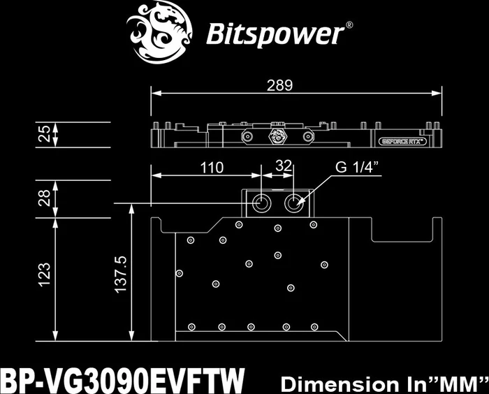 Bitspower Classic VGA Waterblock EVGA GeForce RTX 3090 FTW3