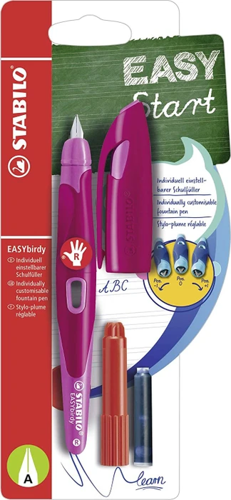 STABILO EASYbirdy beere/pink, rechte Hand, Anfänger, Blister