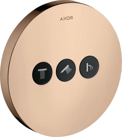 Hansgrohe AXOR ShowerSelect Ventil Unterputz rund für 3 Verbraucher polished red gold