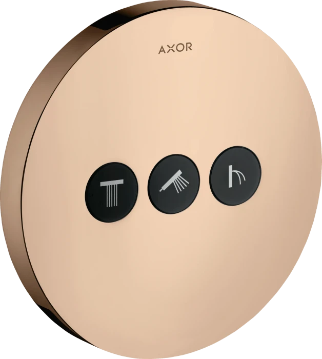 Hansgrohe AXOR ShowerSelect Ventil Unterputz rund für 3 Verbraucher polished red gold