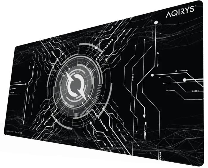 Aqirys Gruis XL Mouse Pad, 900x400mm, Motiv schwarz/weiß