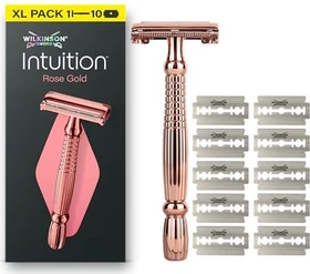 Wilkinson Sword Intuition Rose Gold Rasierhobel + 10 Wechselklingen