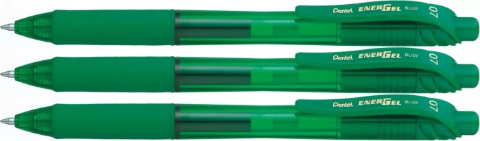 Pentel EnerGel X BL107 0.7mm/0.35mm Gelroller grün/transparent, 3er-Pack